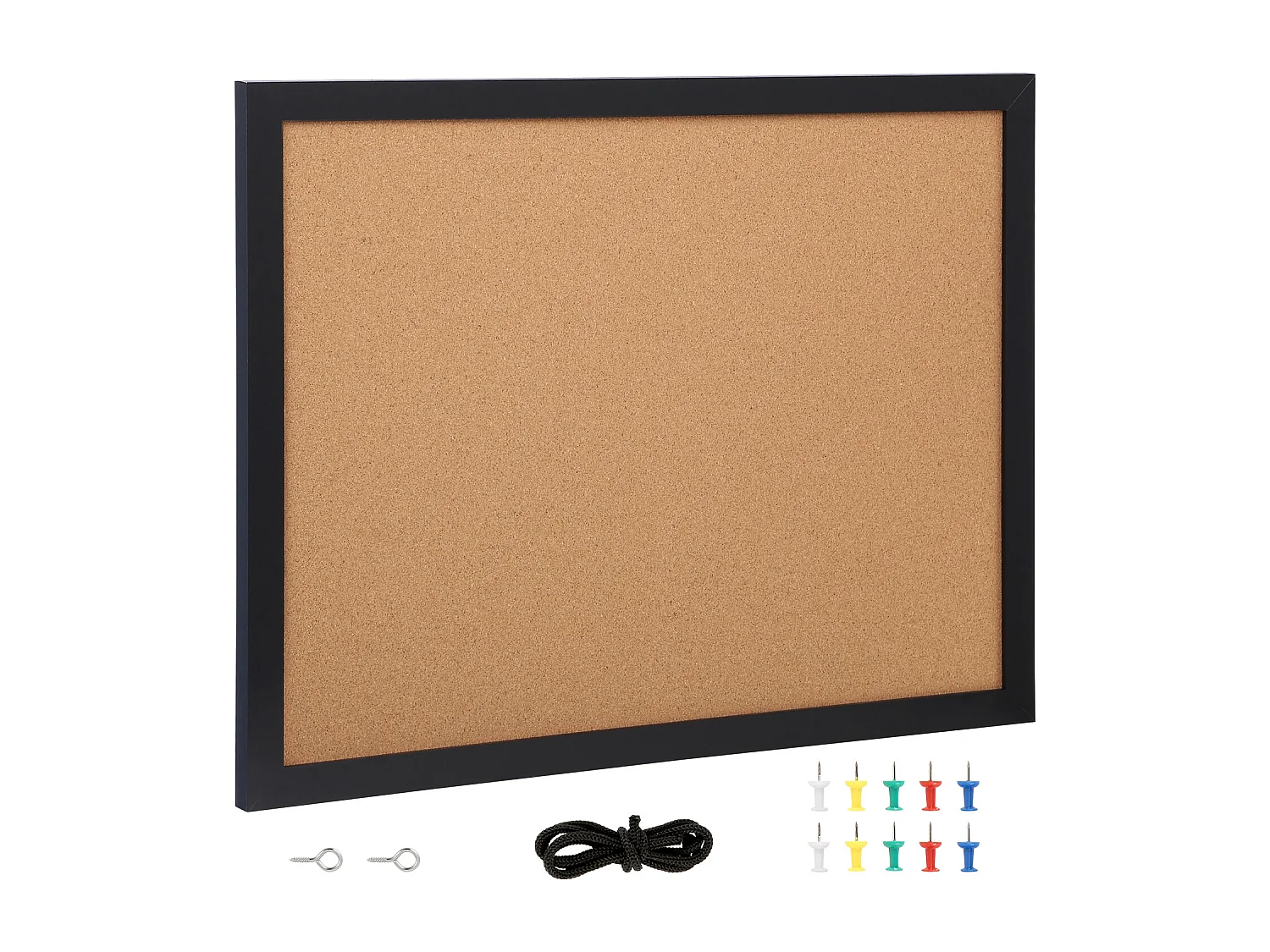 Tableau en Liège, SucceBuy Tableau d'Affichage en Liège 61 × 46 cm, Cadre en MDF, Organiseur Mural