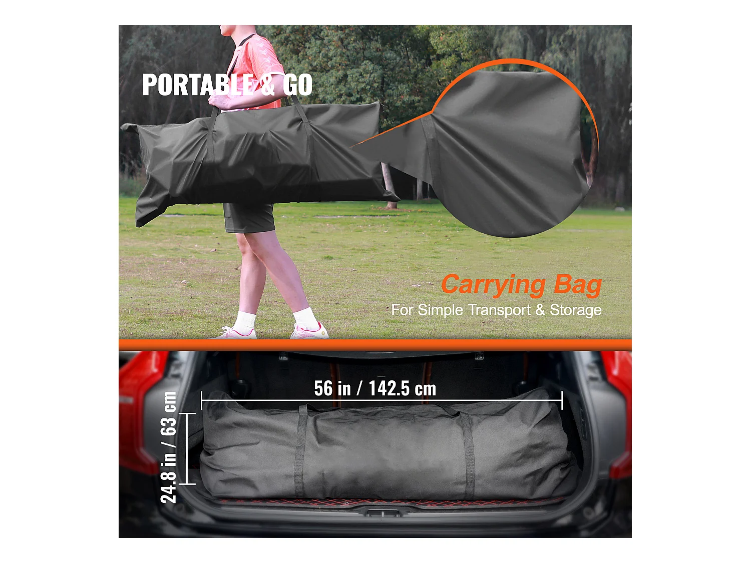 But de Football Portable SucceBuy 3.7 x 1.8 m, Filet pour Enfants avec Sac de Transport pour l'Entraînement dans Le Jardin