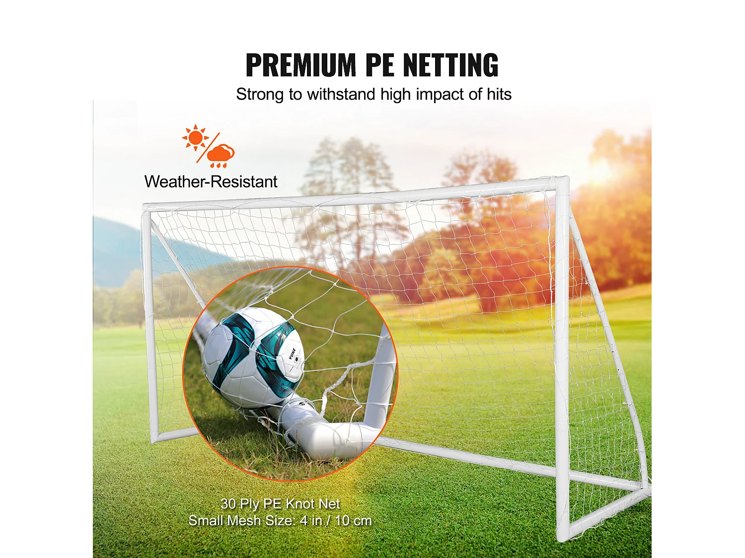 But de Football Portable SucceBuy 3.7 x 1.8 m, Filet pour Enfants avec Sac de Transport pour l'Entraînement dans Le Jardin