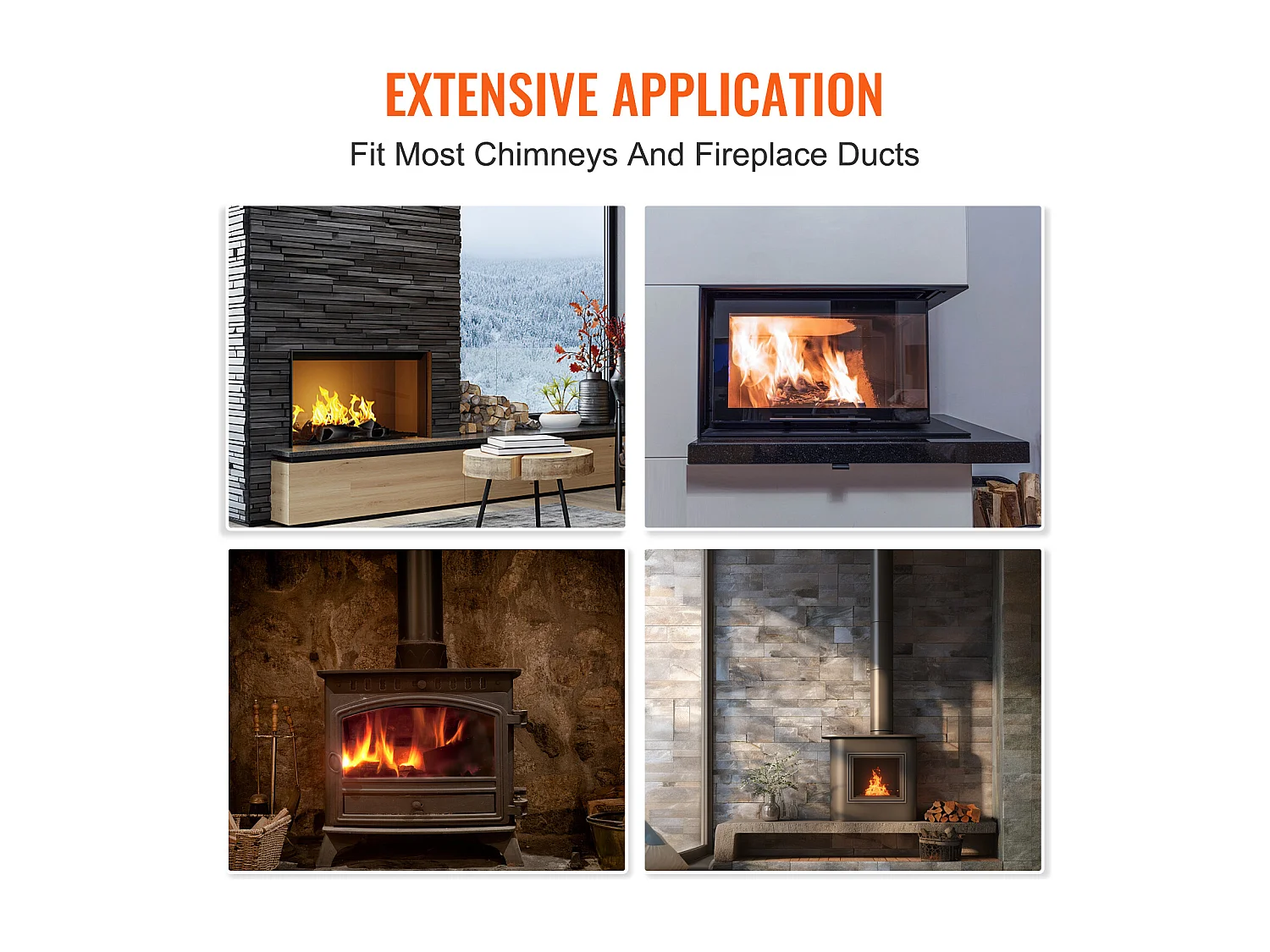 Kit Escobilla de Chimenea SucceBuy, 58 cm, Escobilla Rotativa, 7 Varillas de Nylon, Adecuada para Tubos