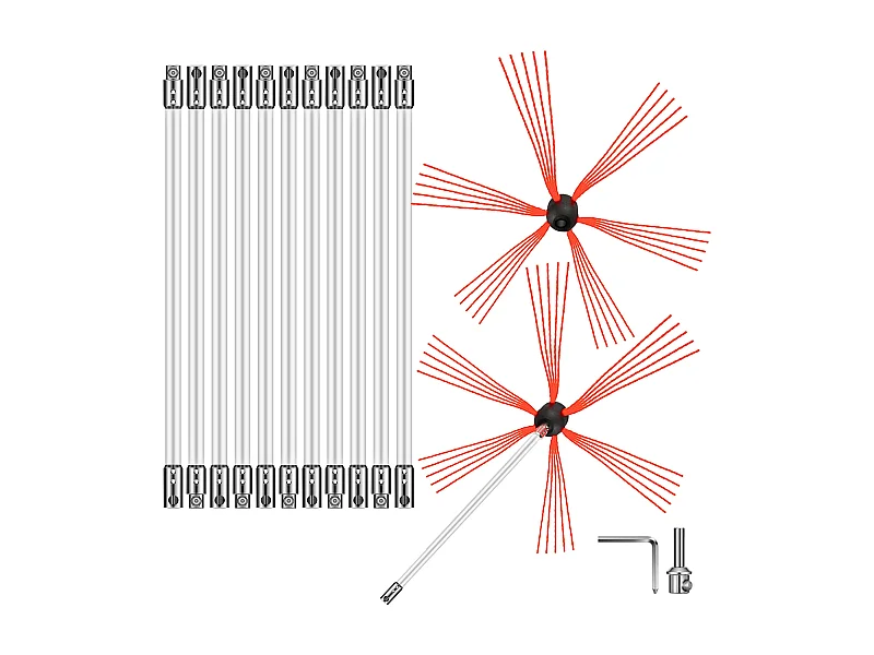 Brosse de Cheminée Kit SucceBuy, 99 cm, Tiges de Nettoyage Flexibles