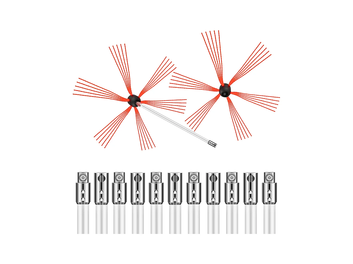 Brosse de Cheminée Kit SucceBuy, 99 cm, Tiges de Nettoyage Flexibles
