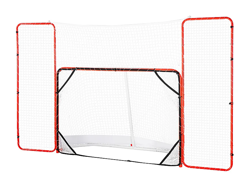 Porta di Hockey SucceBuy con Sistema Anti-Ritorno e Obiettivi Porta di Hockey Esterno in Acciaio Stradale di 183 CM