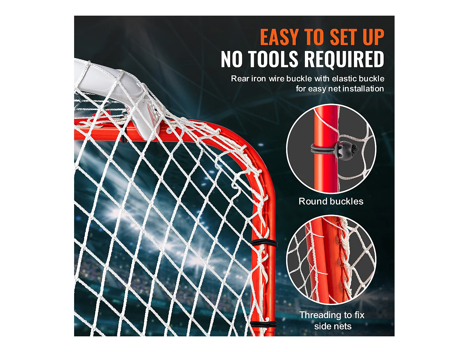 But de Hockey SucceBuy avec Système Anti-Retour et Cibles But de Hockey Extérieur en Acier de Rue de 183 CM