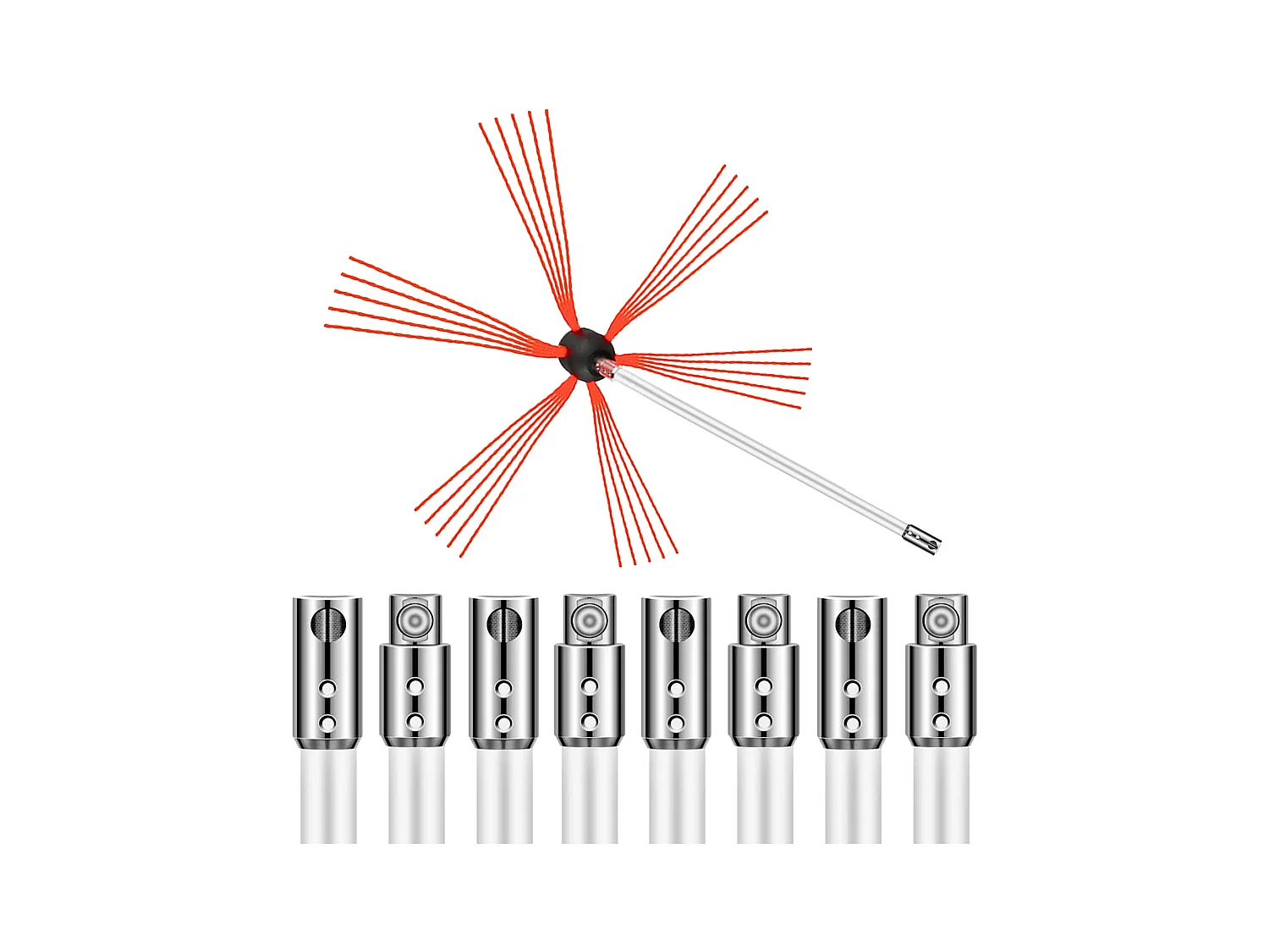 Kit Scopa per Camino SucceBuy, 76 cm, Kit Pulizia per Portacenere di Fumo