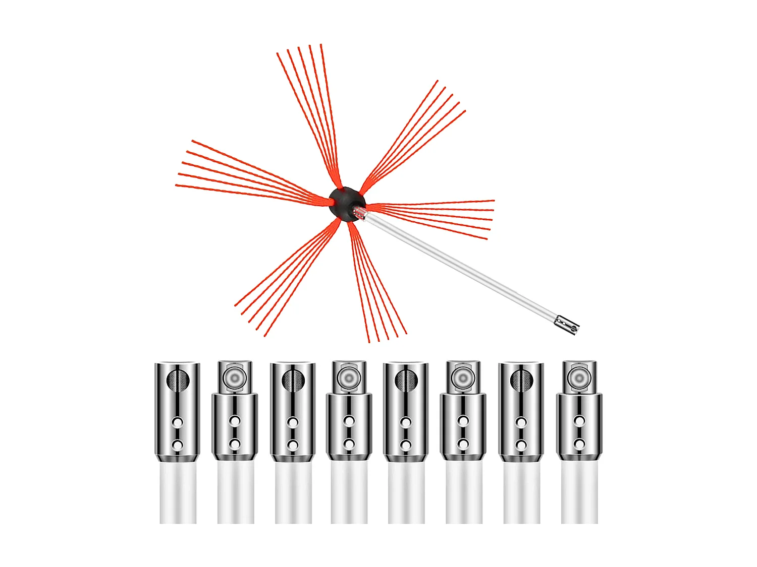 Kit Scopa per Camino SucceBuy, 76 cm, Kit Pulizia per Portacenere di Fumo