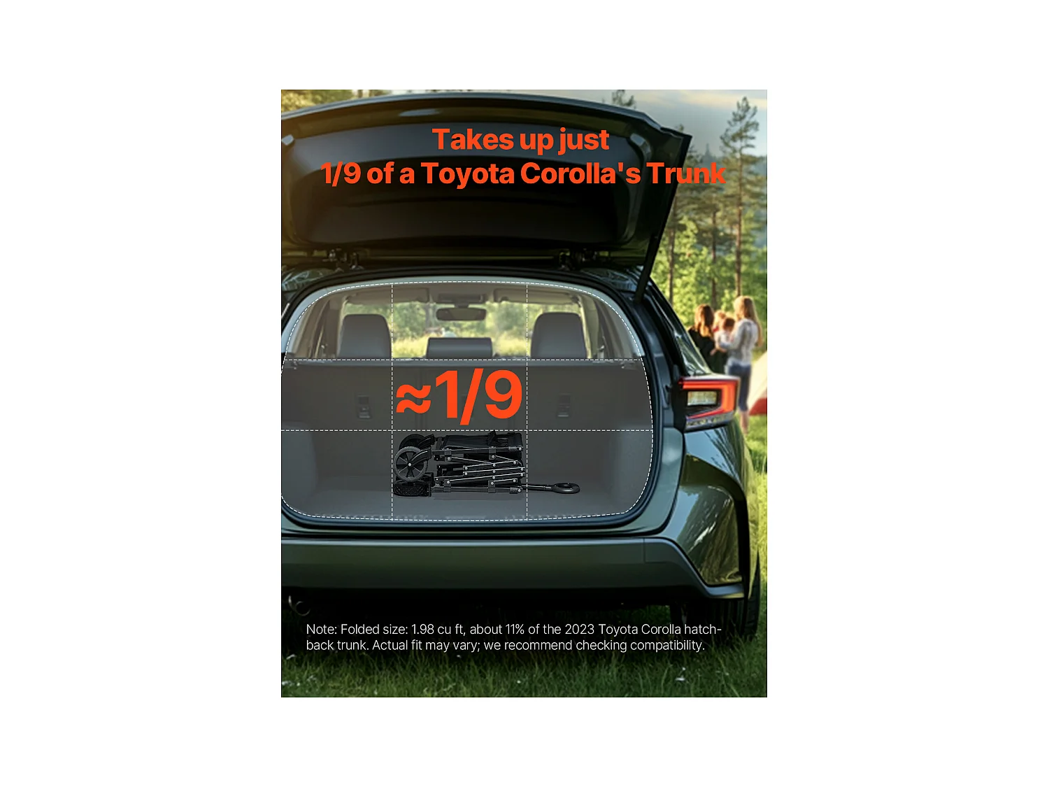 Chariot Pliable SucceBuy Chariot de Jardin Pliable Robuste Extérieur 120 L 102 kg Noir