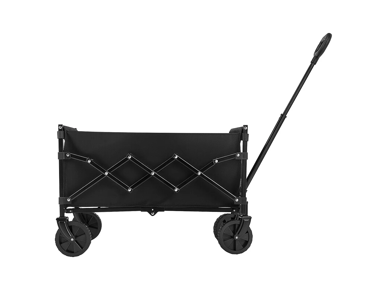 Chariot Pliable SucceBuy Chariot de Jardin Pliable Robuste Extérieur 120 L 102 kg Noir