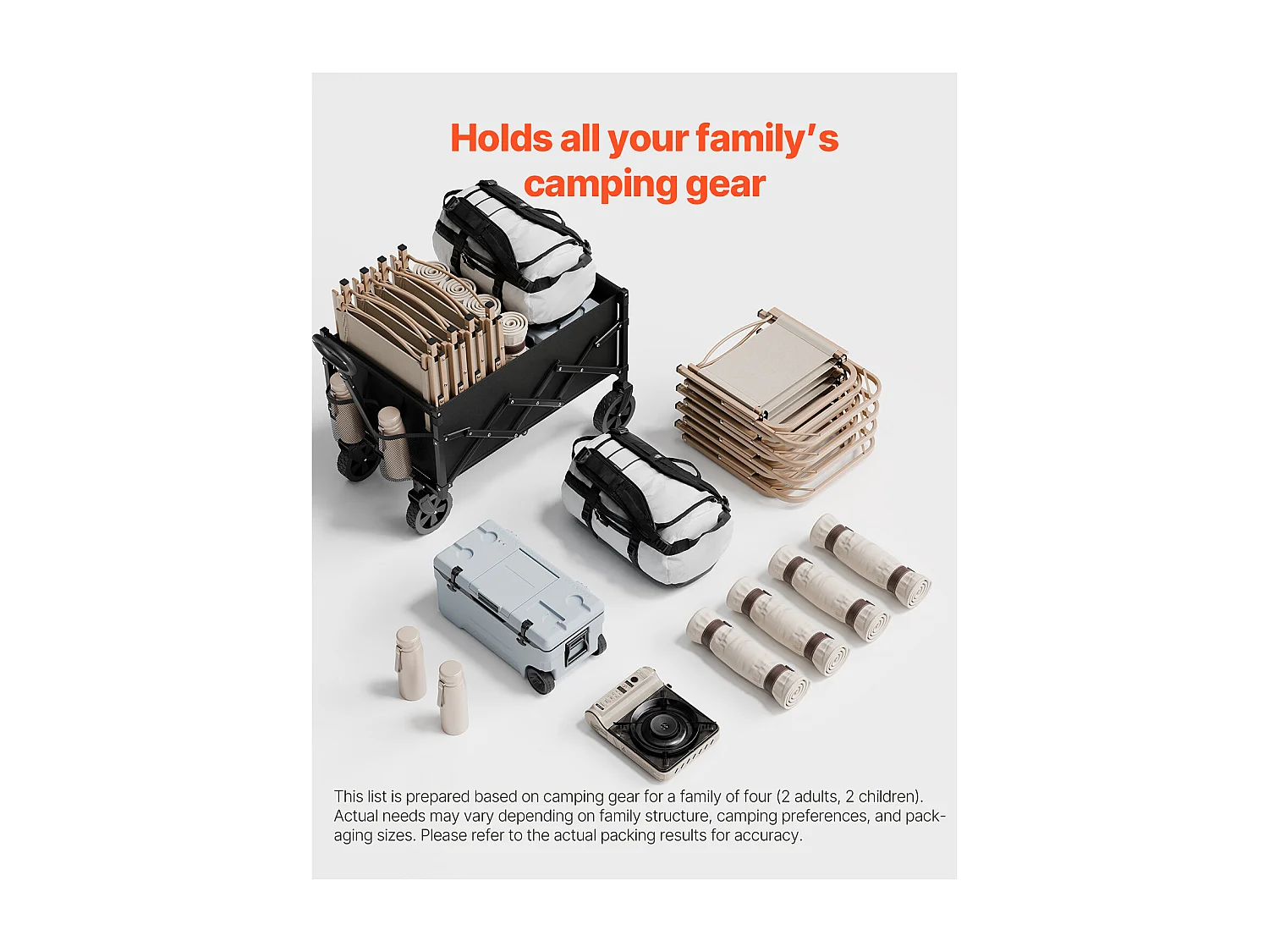 Chariot Pliable SucceBuy Chariot de Jardin Pliable Robuste Extérieur 120 L 102 kg Noir