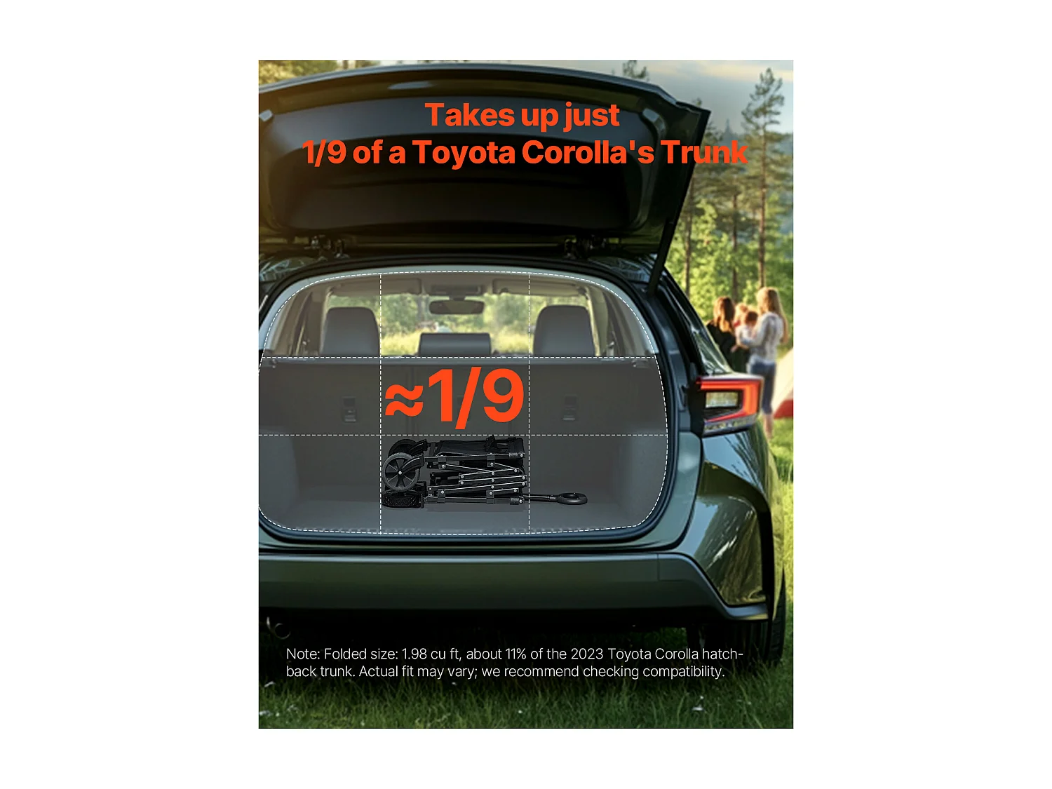 Chariot Pliable SucceBuy Chariot de Jardin Pliable Robuste Extérieur 120 L 102 kg Noir