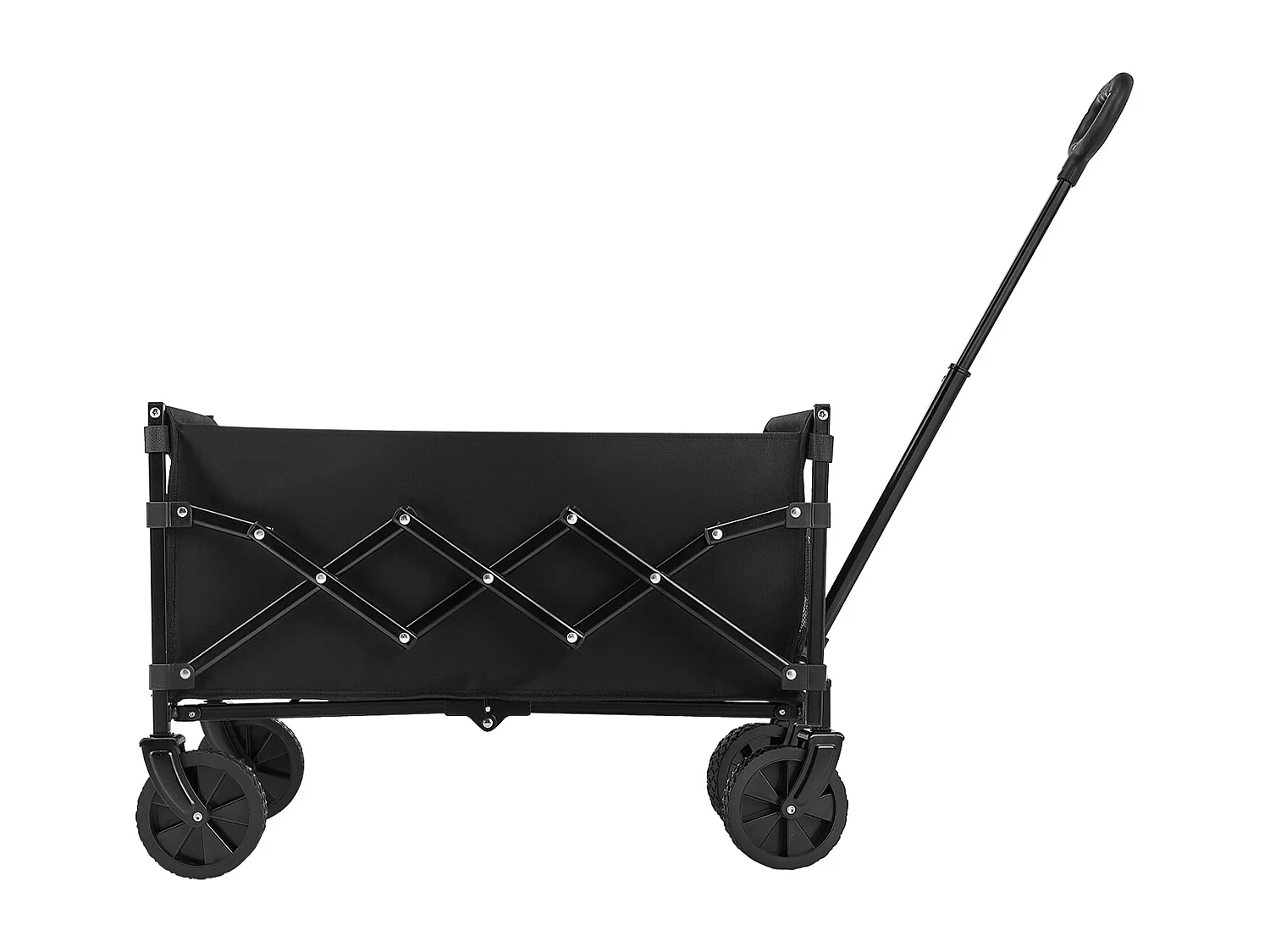 Chariot Pliable SucceBuy Chariot de Jardin Pliable Robuste Extérieur 120 L 102 kg Noir