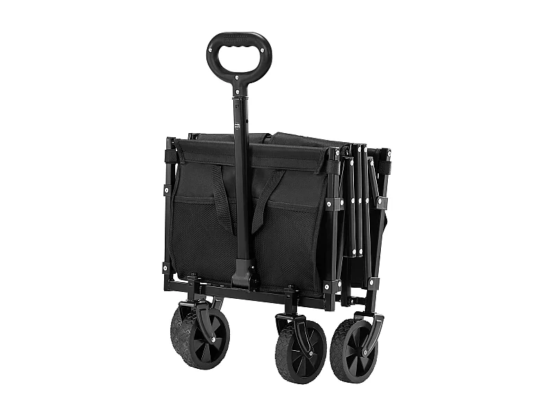 Carro Pieghevole SucceBuy Carrello da Giardino Pieghevole Robusto per Esterni, 120 L, 102 kg, Nero