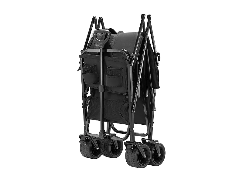 Chariot Pliable SucceBuy Chariot Pliable à Deux Étages - Capacité de 300 L 204.11 kg - Chariot Pliable Robuste et Extensible pour une Utilisation Polyvalente