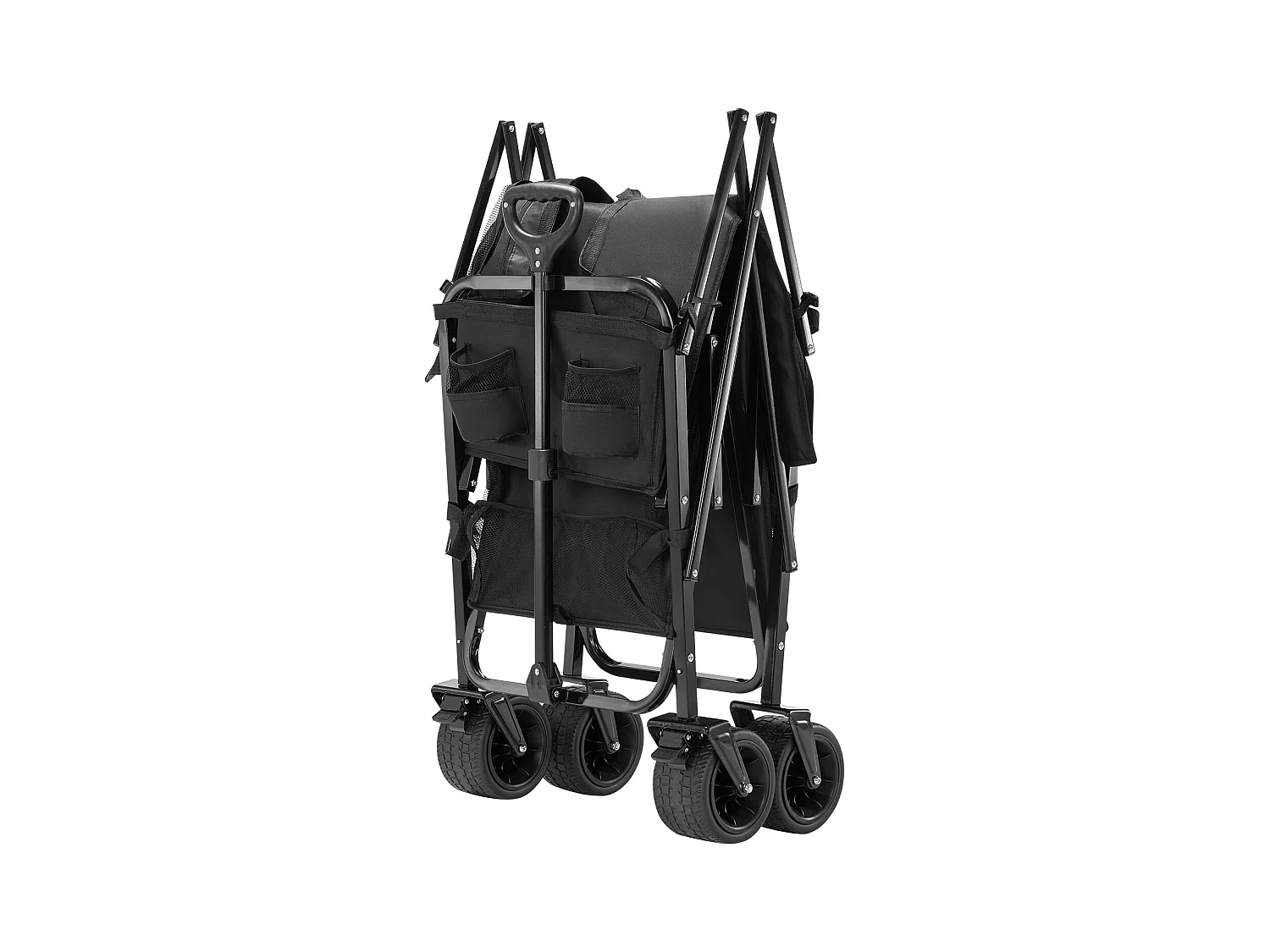 Chariot Pliable SucceBuy Chariot Pliable à Deux Étages - Capacité de 300 L 204.11 kg - Chariot Pliable Robuste et Extensible pour une Utilisation Polyvalente