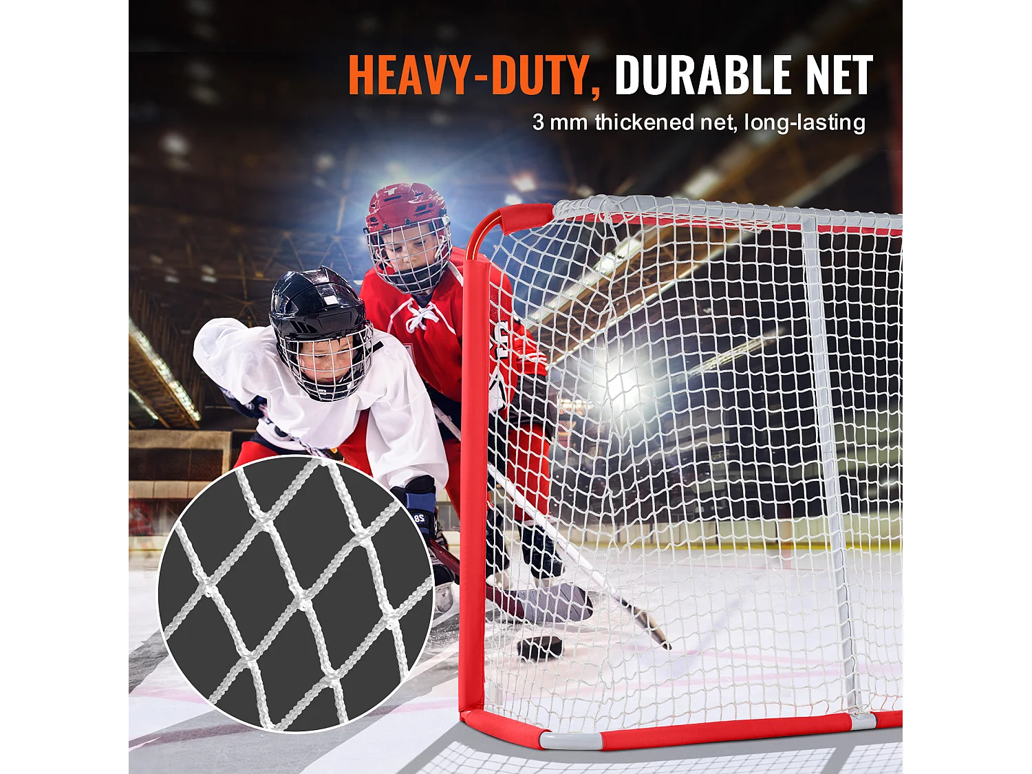 Hockeynetz SucceBuy für Straßen für Jugendliche, Hockeytor aus Stahl Innen/Außen für Kinder 137 CMx 112 CM