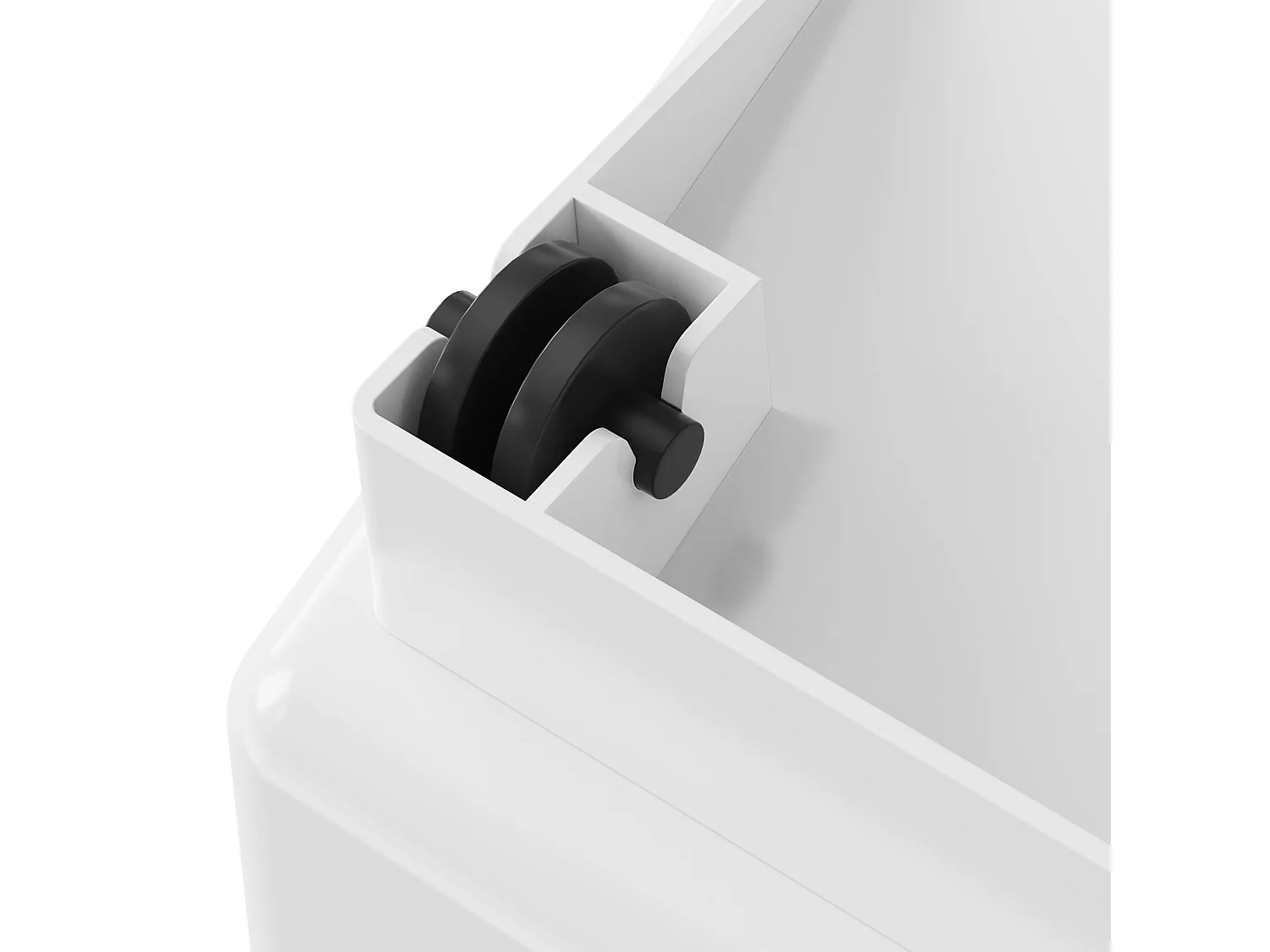 Behälter SucceBuy Set von 2 mobilen Zutatenbehältern von 15 L, Lagerbehältnis mit geneigtem Deckel, Weiß