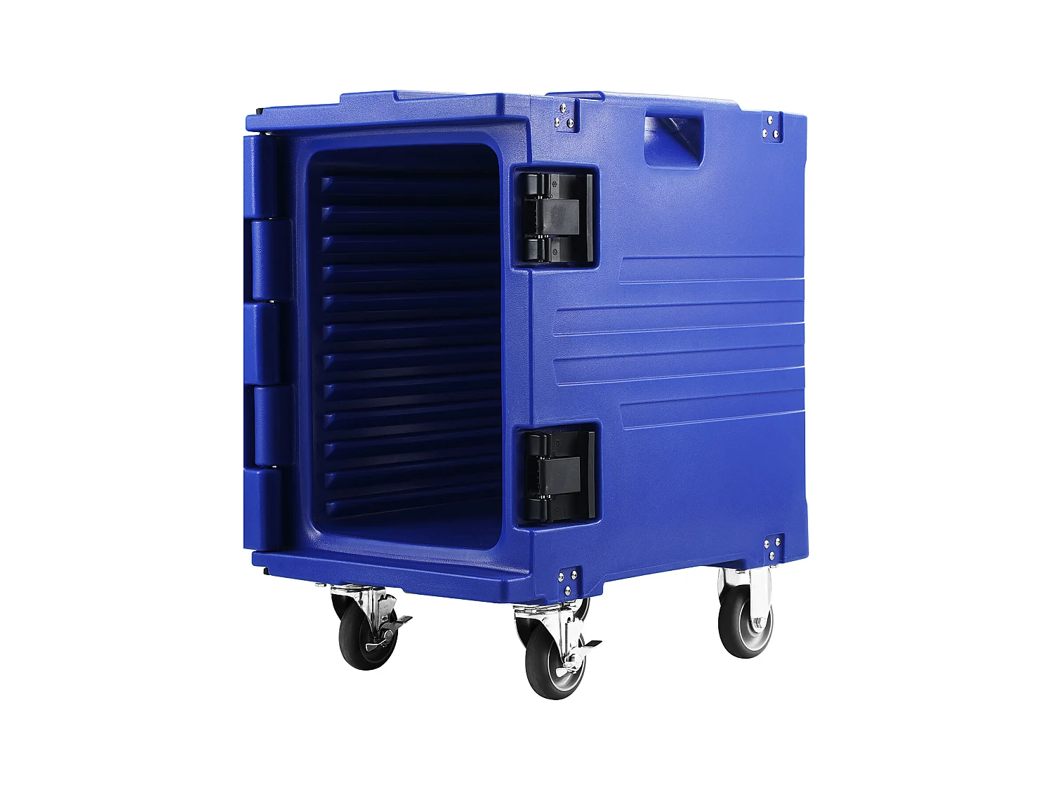 Porte-bac Isotherme pour Aliments SucceBuy, 90 Litres, Chargement Frontal avec Roulettes Bleu