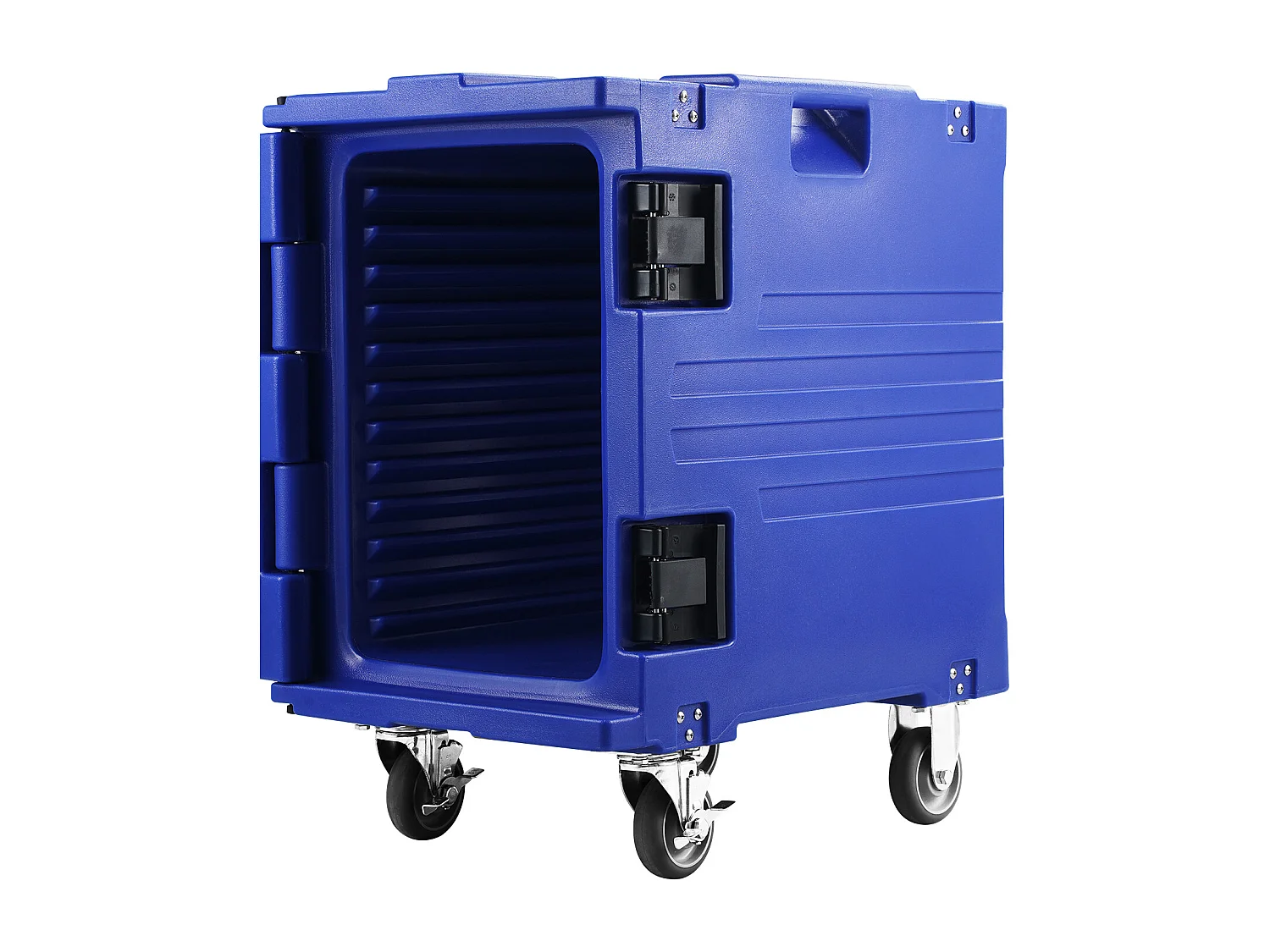 Porta Alimentos Isotérmico SucceBuy, 90 Litros, Carga Frontal con Ruedas Azul