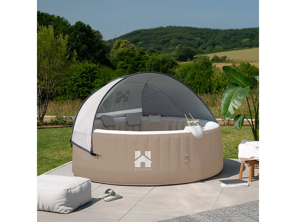 Home Deluxe Jacuzzi gonflable Splash Beige 4 pcs.