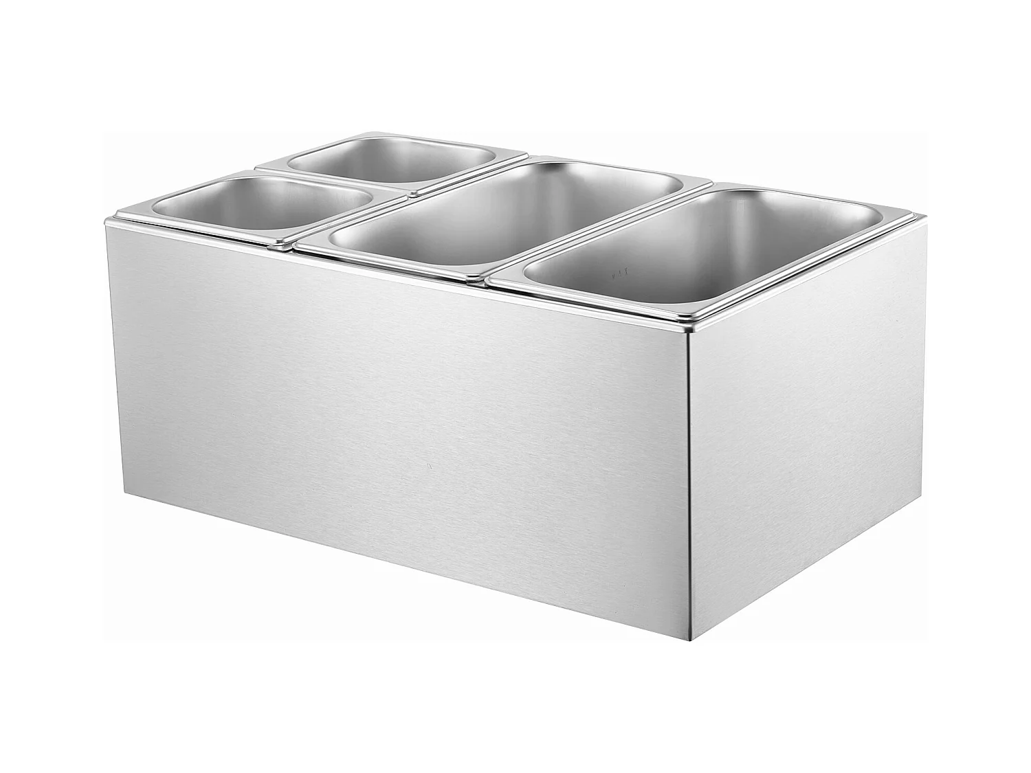 Chauffe-Plats Électrique SucceBuy pour Buffet à 4 Plaques Commercial 15.5 L Bain Marie pour Comptoir