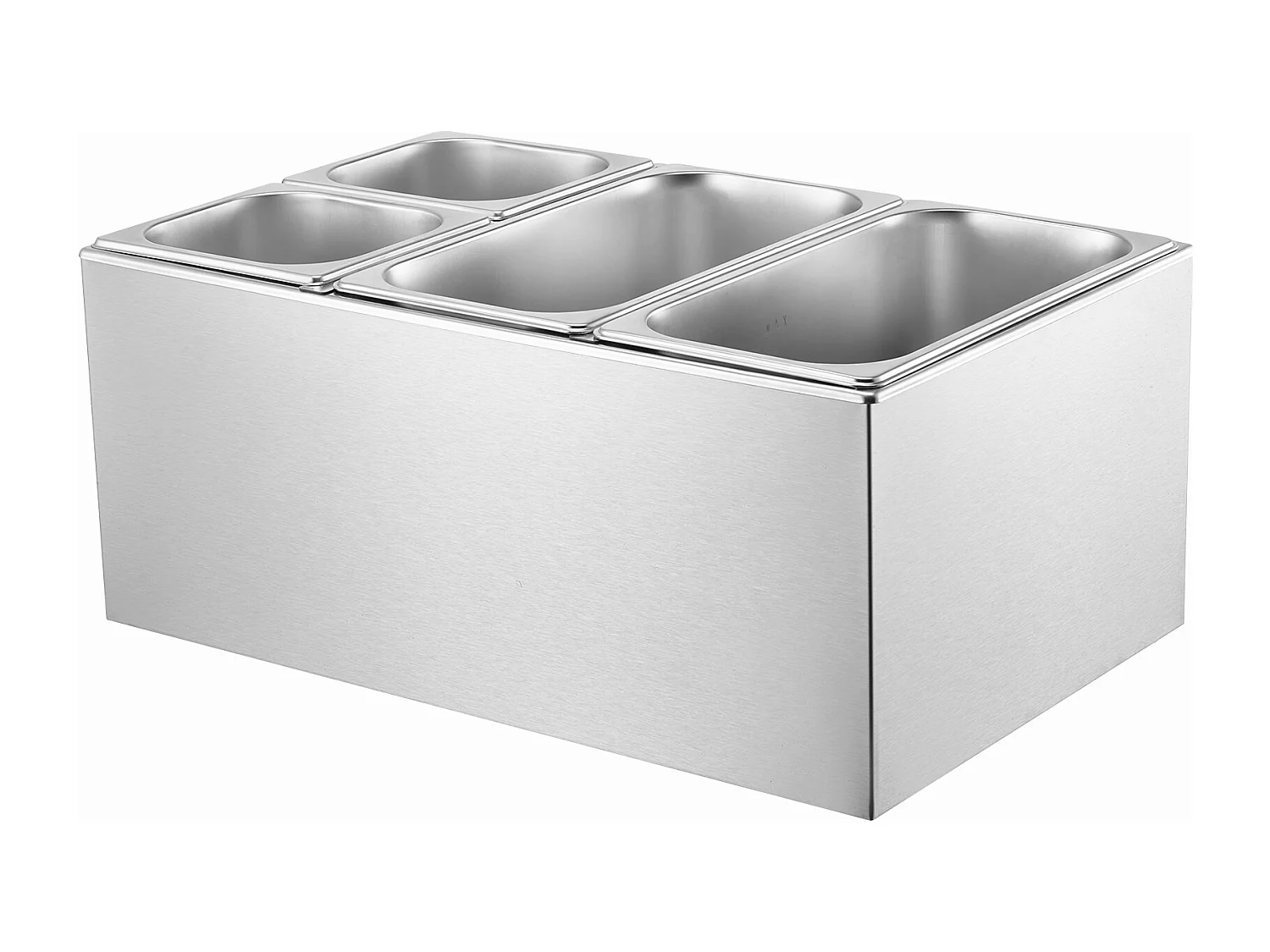 Chauffe-Plats Électrique SucceBuy pour Buffet à 4 Plaques Commercial 15.5 L Bain Marie pour Comptoir