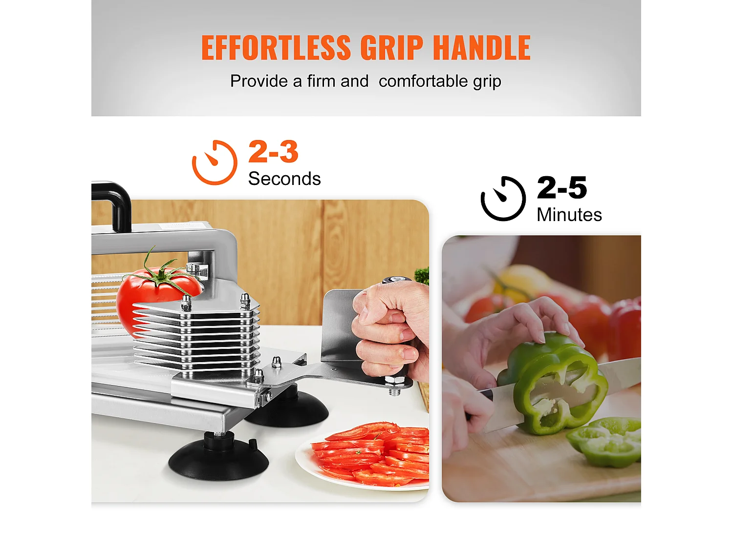 Affettatore Per Pomodori Commerciale SucceBuy 0,64 cm Affettatore Manuale In Acciaio Inox