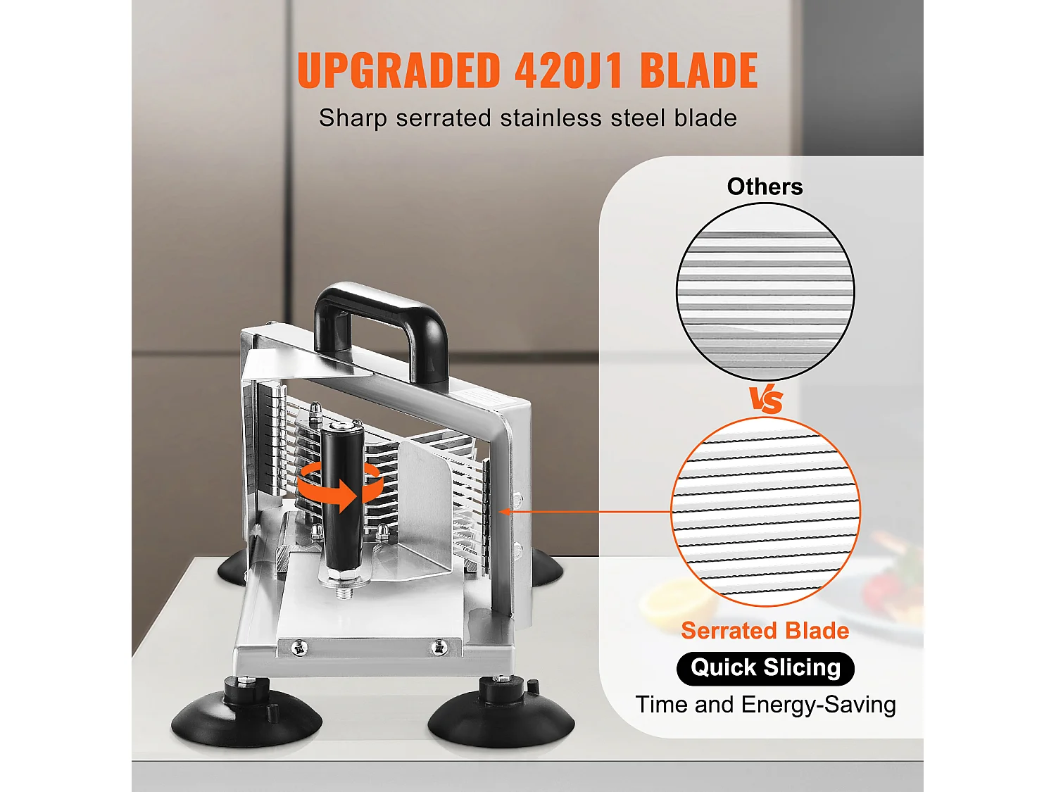 Affettatore Per Pomodori Commerciale SucceBuy 0,64 cm Affettatore Manuale In Acciaio Inox