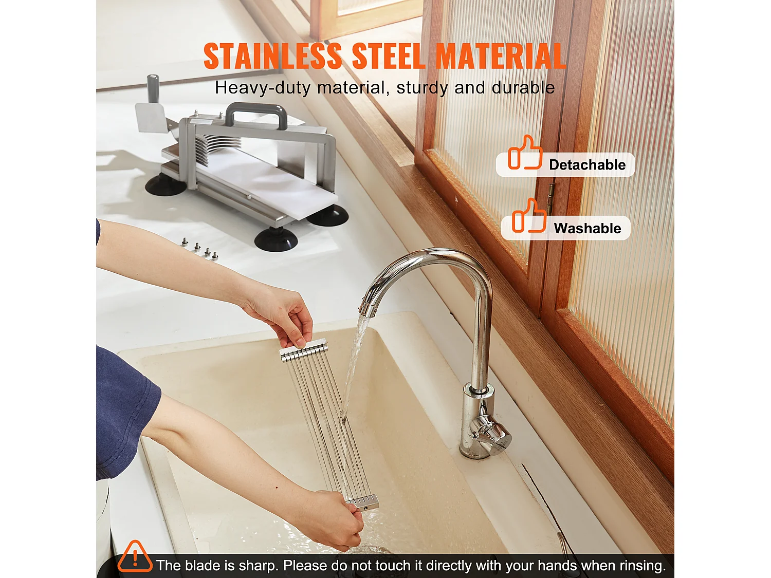 Affettatore Per Pomodori Commerciale SucceBuy 0,64 cm Affettatore Manuale In Acciaio Inox