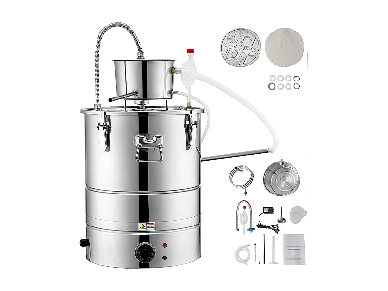 Distillateur d'Alcool SucceBuy, 49 L, avec Fût Thumper et Pompe à Eau, Distillation Efficace pour la Maison et l'Artisanat