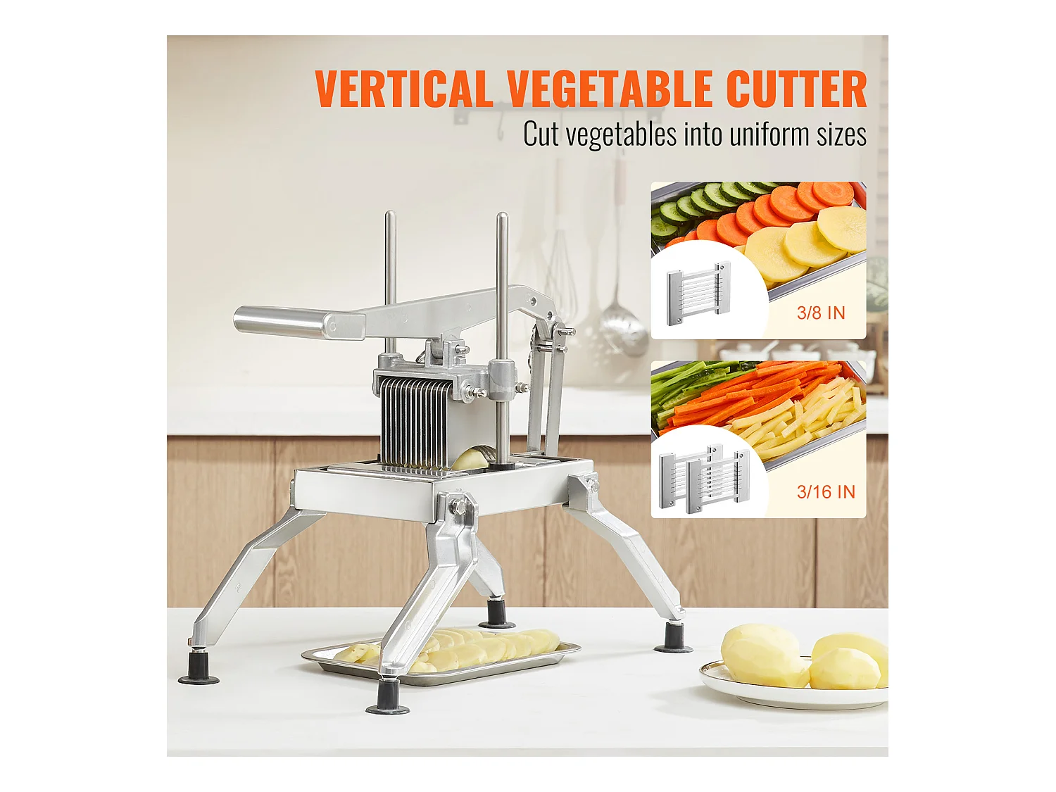 Affettatore Per Pomodori Commerciale SucceBuy 0,96 cm E 0,48 cm Per Pomodori