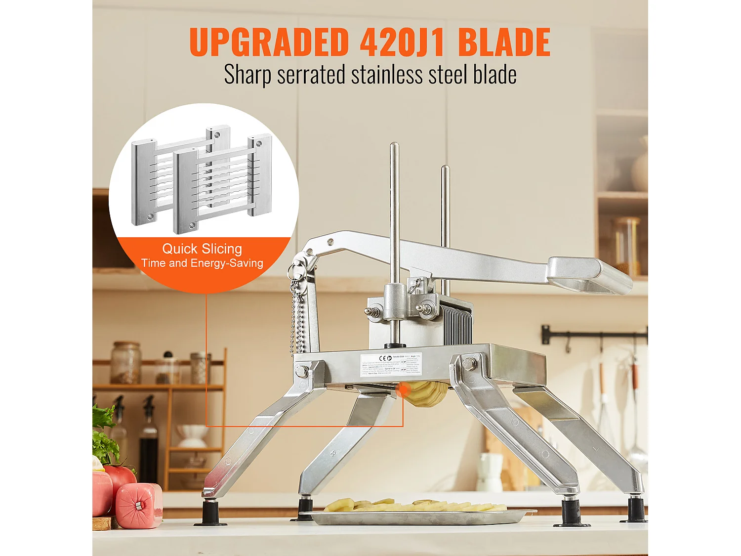 Coupe-Tomates Commercial SucceBuy 0.96cm et 0.48cm pour Tomates