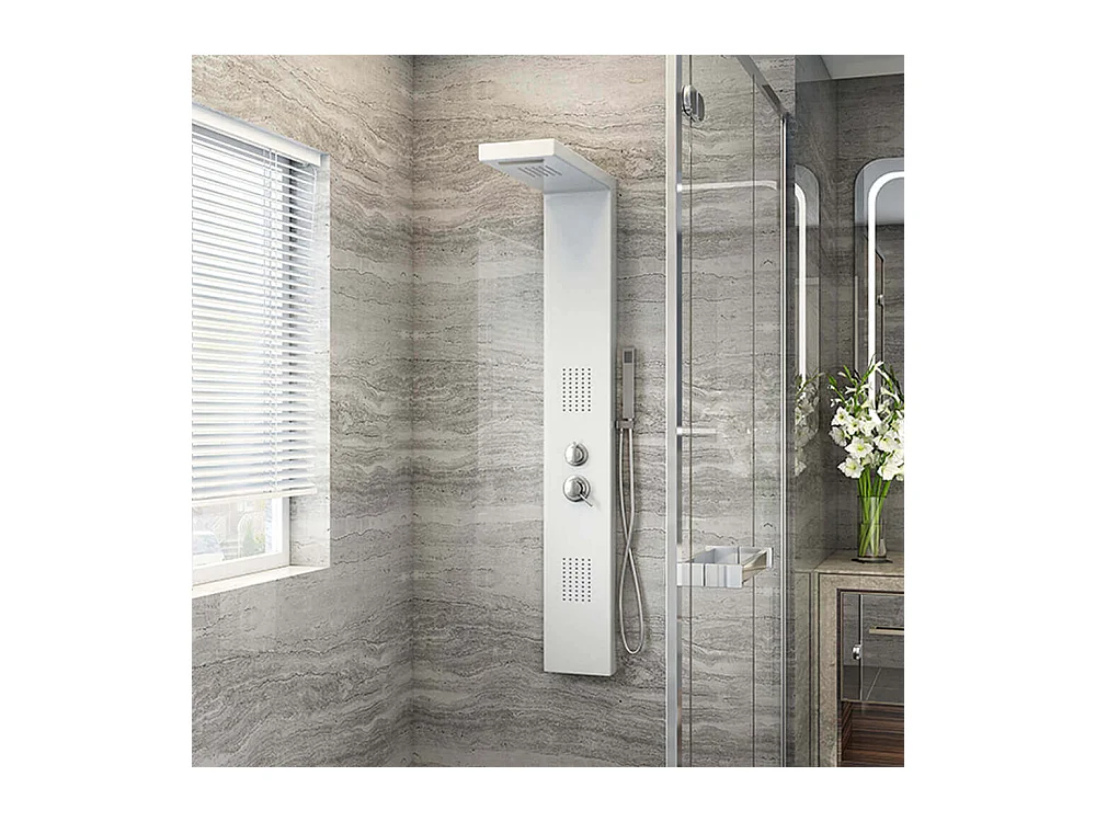 Home Deluxe Panneau de douche CASCATA blanc