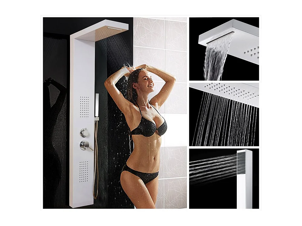 Home Deluxe Panneau de douche CASCATA blanc