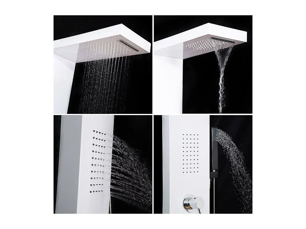 Home Deluxe Panneau de douche CASCATA blanc