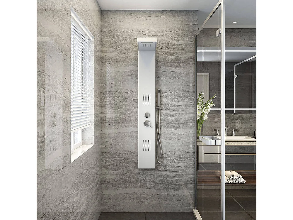 Home Deluxe Panneau de douche CASCATA blanc