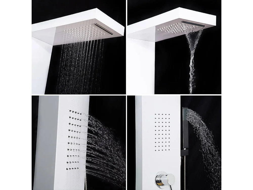 Home Deluxe Panneau de douche CASCATA blanc