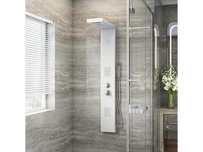 Home Deluxe Panneau de douche CASCATA blanc