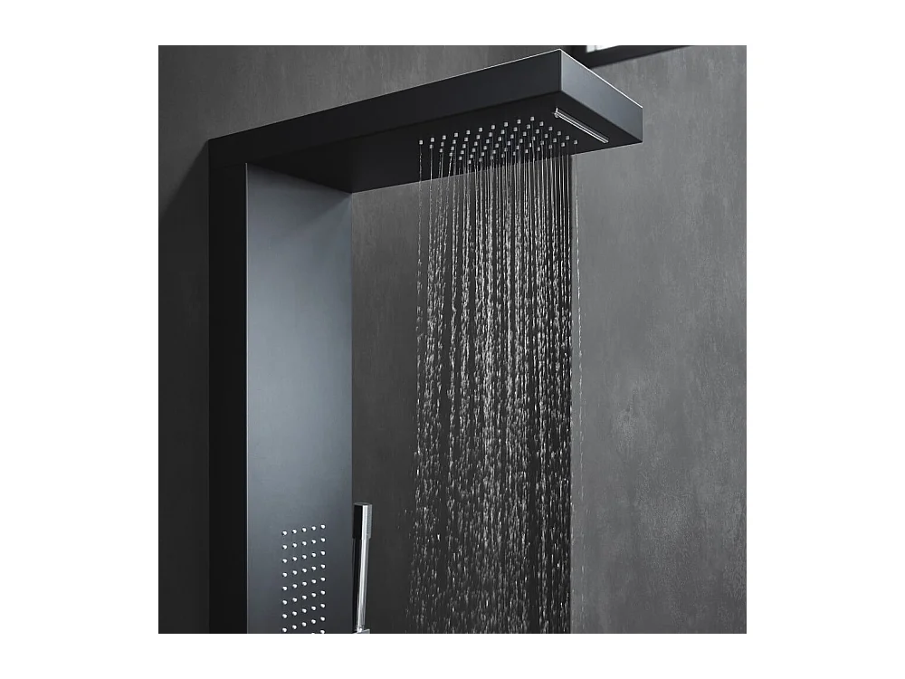 Home Deluxe Panneau de douche CASCATA noir