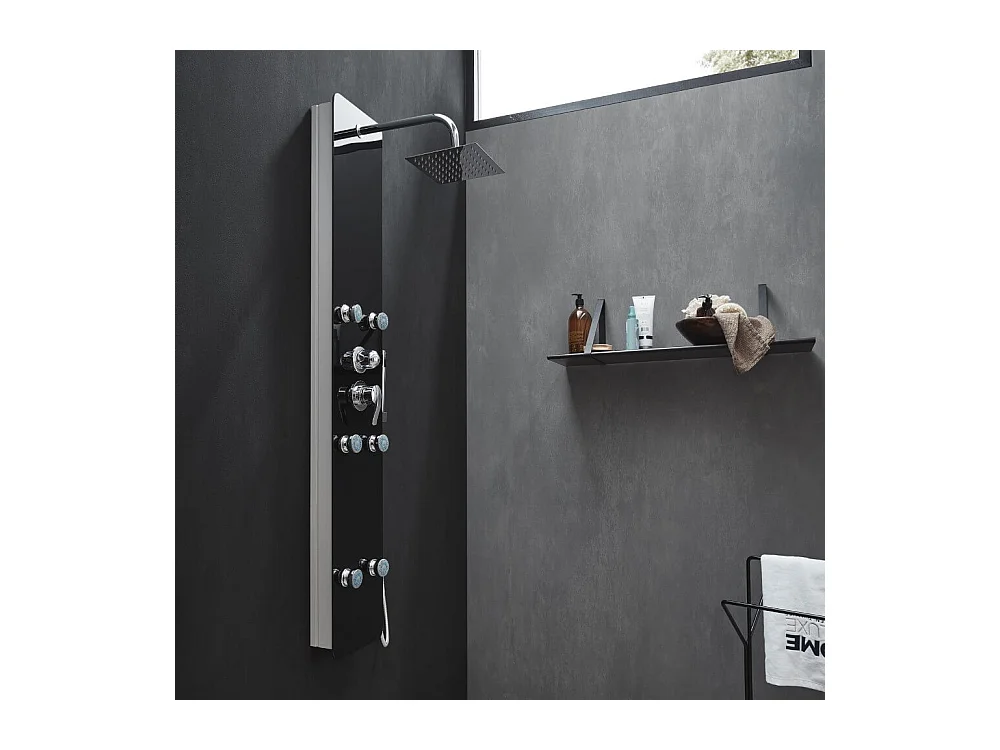 Home Deluxe Panneau de douche DIVE noir