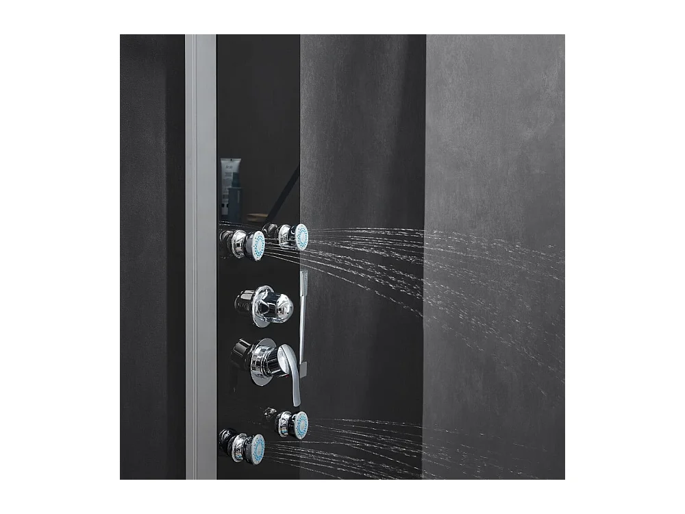 Home Deluxe Panneau de douche DIVE noir