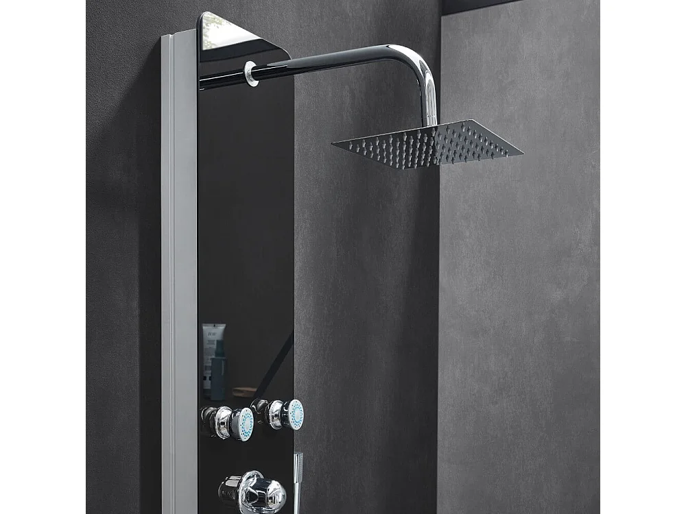 Home Deluxe Panneau de douche DIVE noir