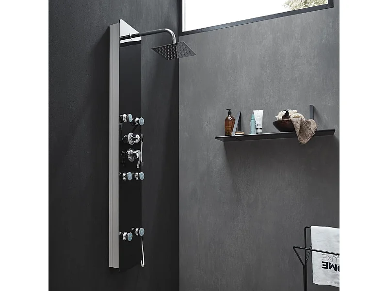 Home Deluxe Panneau de douche DIVE noir