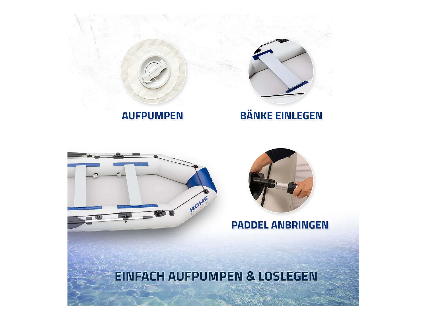 Home Deluxe Bateau pneumatique PIKE S sans moteur