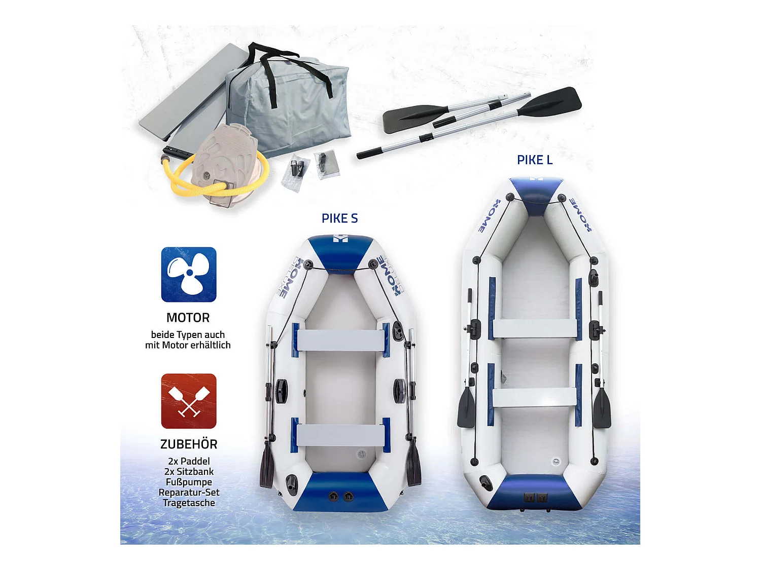 Home Deluxe Bateau pneumatique PIKE S sans moteur