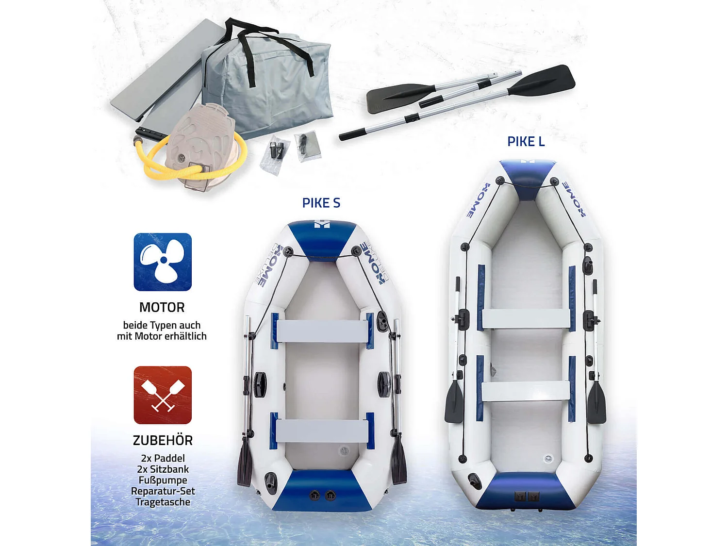 Home Deluxe Bateau pneumatique PIKE L sans moteur