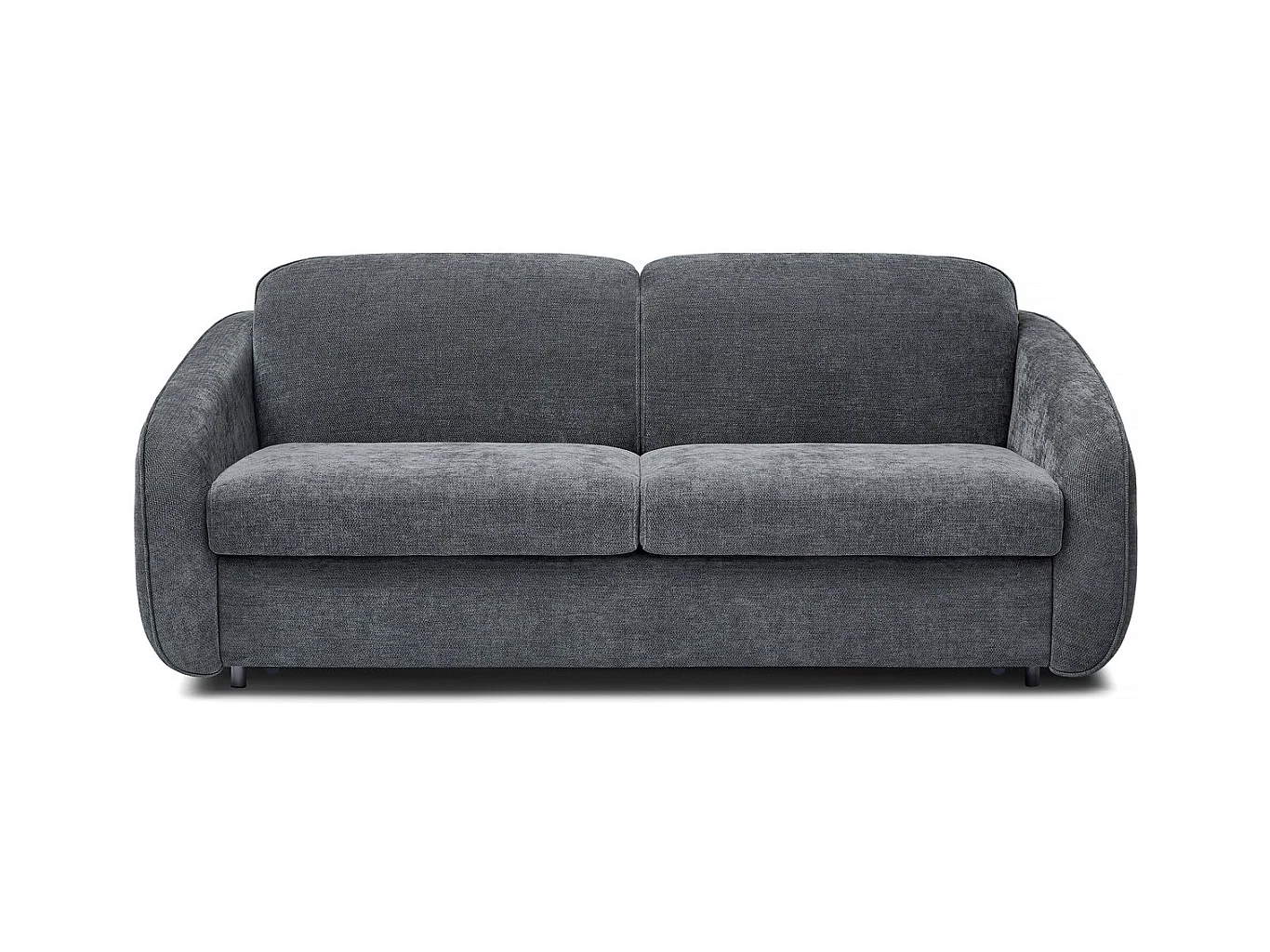 Canapé convertible express en tissu texturé "Laurie" - Couchage 140 cm -  3 places - Gris