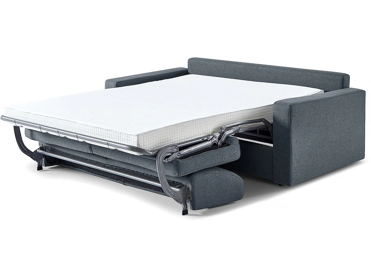 Canapé convertible express 3 places en tissu gris DIANA