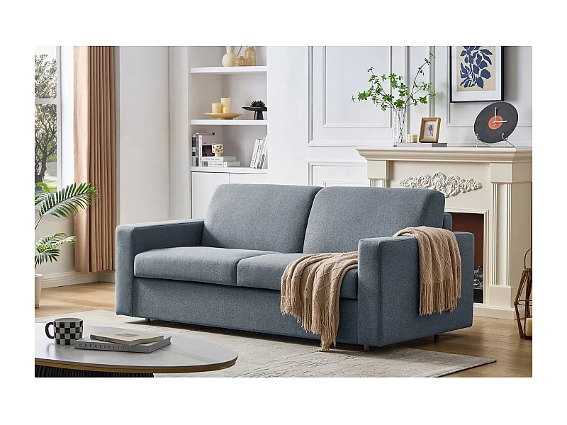 "Diana" express omvormbare stoffen bank - 140 cm bed - 3 plaatsen - Grijs