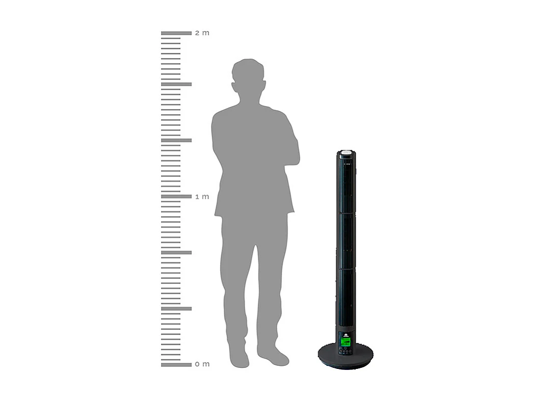 Ventilateur colonne 750m³/h triple turbine 35dB - Glaziar