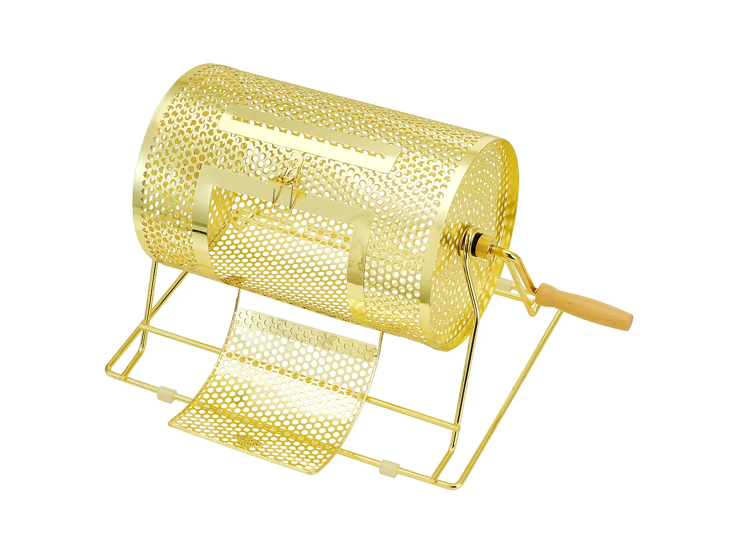 Tambour de Tombola, SucceBuy Tambour de Tombola en Laiton Plaqué, Peut Contenir 2,500 Billets/100 Boules de Bingo